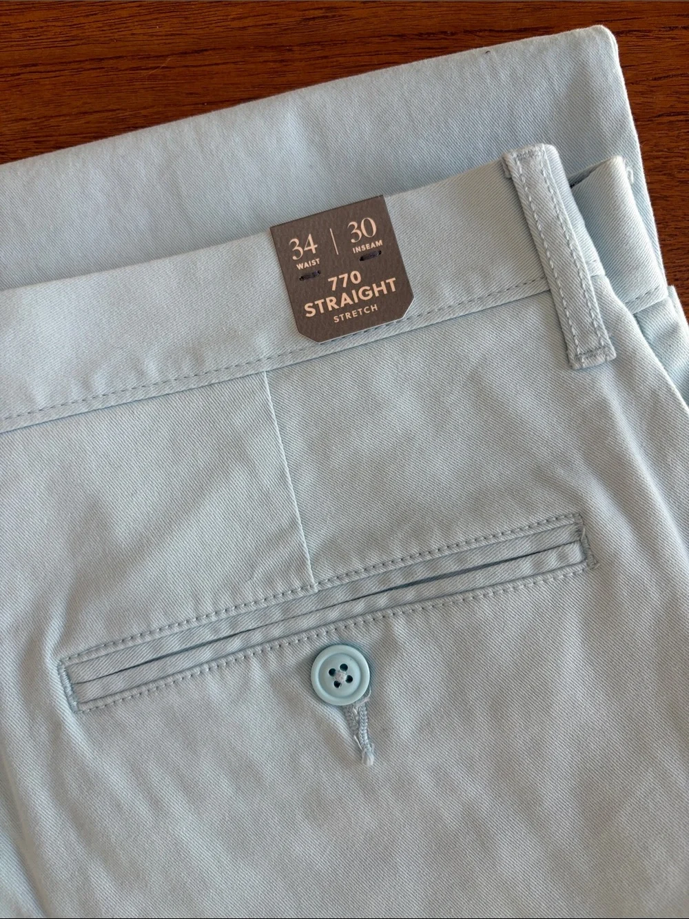 J.Crew 770 Straight Stretch Chino Pants Light Blue 34x30 NWT